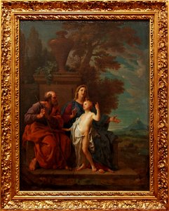 La Sainte Famille (avec cadre), Michel-Ange Houasse, Musée Goya