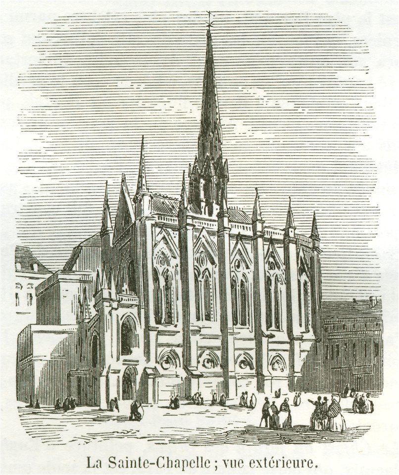 La Sainte-Chapelle, vue extérieure, 1855
