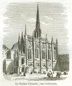 La Sainte-Chapelle, vue extérieure, 1855
