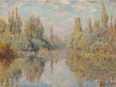 La Seine à Vétheuil (Monet). Free illustration for personal and commercial use.