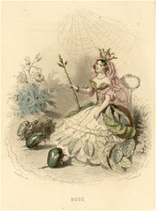 La reine des fleurs, fleurs animées, Grandville