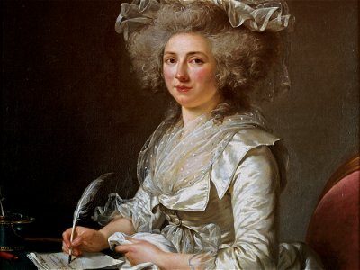 Labille-Guiard - Portrait of an Unknown Woman, formerly identified as Madame Roland. Free illustration for personal and commercial use.