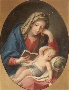 La Virgen leyendo con el Niño Jesús dormido (Real Academia de Bellas Artes de San Fernando)