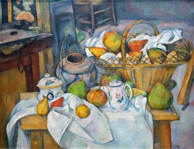 La Table de cuisine - Paul Cézanne. Free illustration for personal and commercial use.