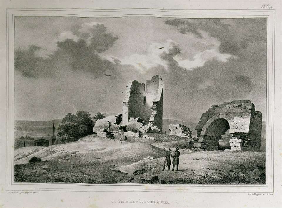 La tour de Bélisaire à Viza - Sayger C - 1834