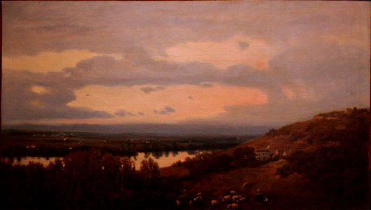 Labor-La plaine du Rebaut au soleil couchant