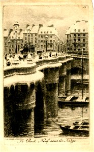 LA SEINE À PARIS n° 7 Le Pont Neuf sous la neige