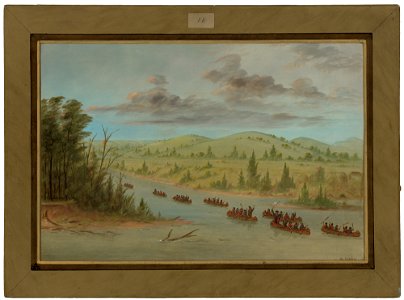 La Salle's Party Entering the Mississippi in Canoes C16500