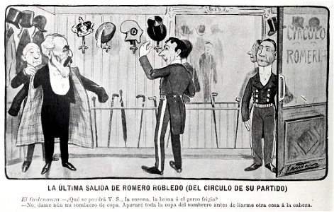 La última salida de Romero Robledo (del círculo de su partido), de Xaudaró