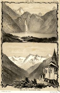 Lac d'Oo (i.e. Oô) - Eglise et glaciers d'Oo (i.e. Oô) - Fonds Ancely - B315556101 A GORSE 10 042