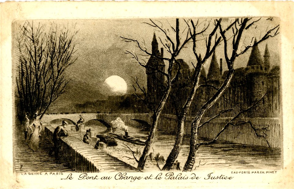 LA SEINE À PARIS n° 6 Le Pont au Change et le Palais de Justice