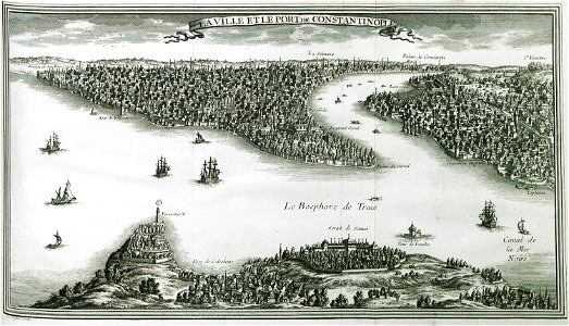 La Ville et le Port de Constantinople - Guer Jean-antoine - 1746