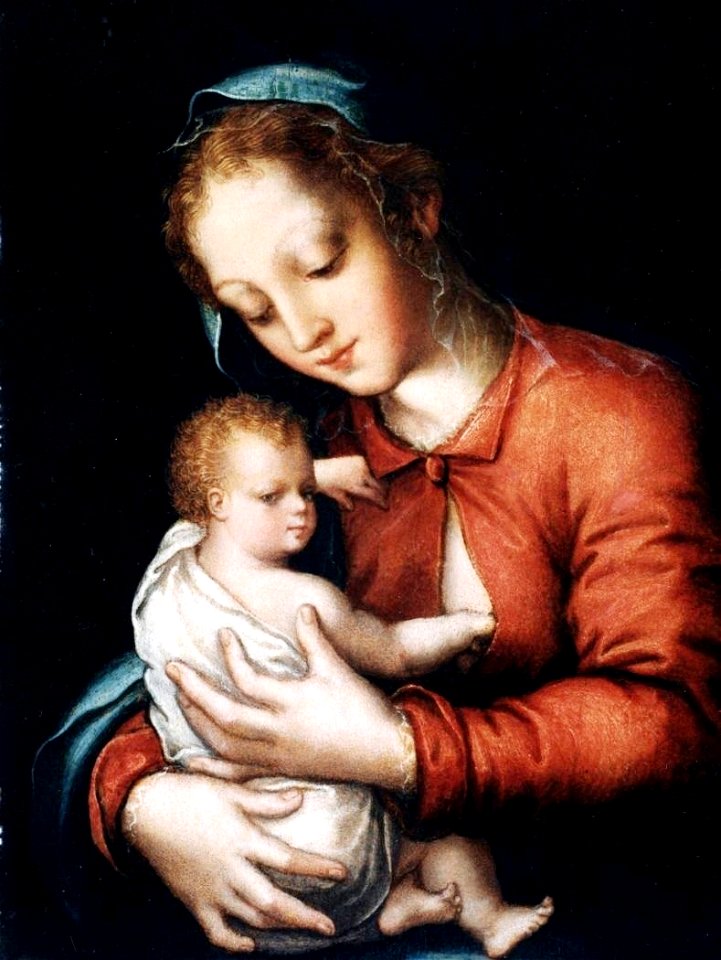La Virgen con el Niño, atribuida a Luis de Morales (Museo Lázaro Galdiano, Madrid)