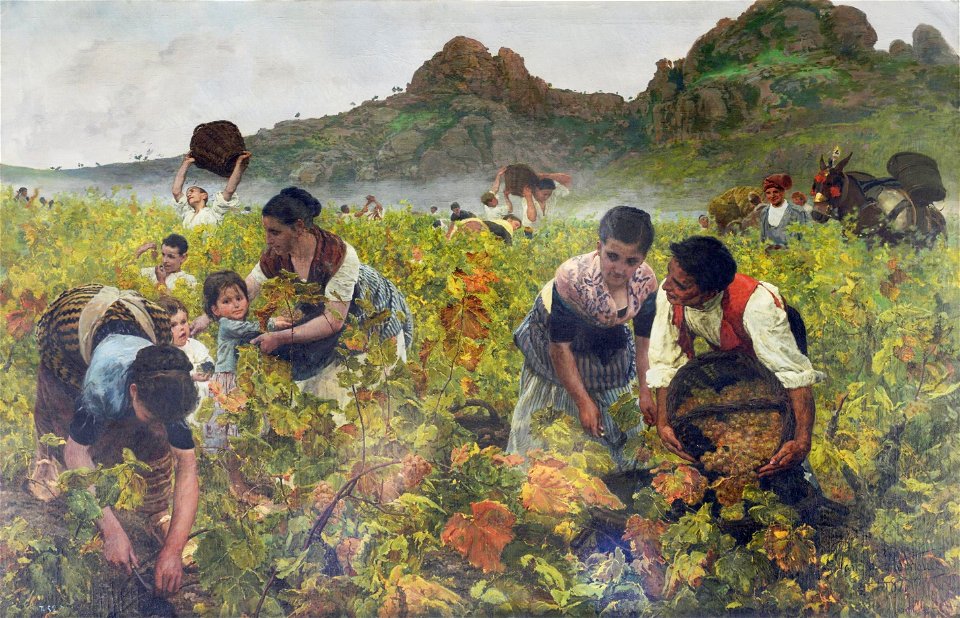 La vendimia, de Juan Planella y Rodríguez (Museo del Prado)