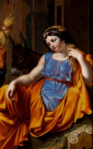 La Vieille et Charité ou Lucius métamorphosé en âne écoute l'histoire de Psyché qu'une vieille raconte à une jeune fille enlevée par des brigands la veille de ses noces, détail (phbw12 0844)
