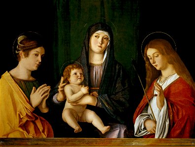 La Virgen y el Niño entre dos santas (Giovanni Bellini)