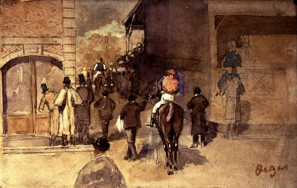 La Sortie de Pesage by E Degas