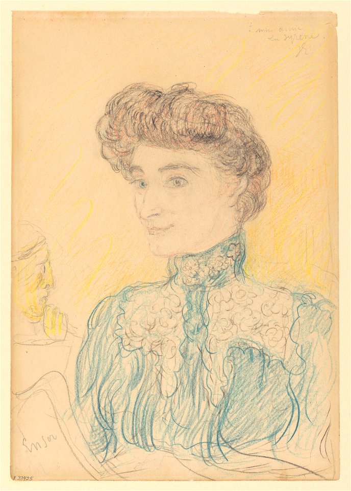 La Syrene, drawing by James Ensor, Prints Department, Royal Library of Belgium, F. 33425
