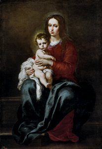 La Virgen con el Niño (Murillo). Free illustration for personal and commercial use.