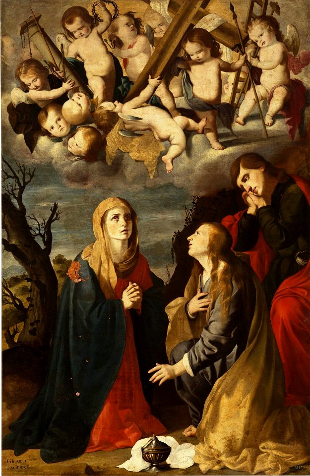 La Virgen con la Magdalena y San Juan, de Mateo Gilarte (Museo del Prado)