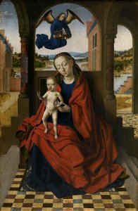 La Virgen con el Niño, por Petrus Christus. Free illustration for personal and commercial use.