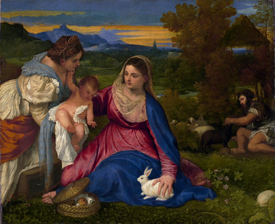 La Vierge au Lapin à la Loupe