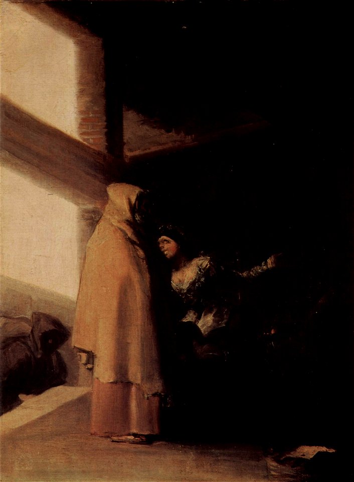La visita del fraile por Francisco de Goya