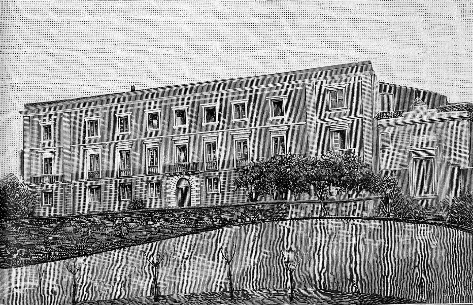 Laconi – Palazzo Baronale (xilografia)
