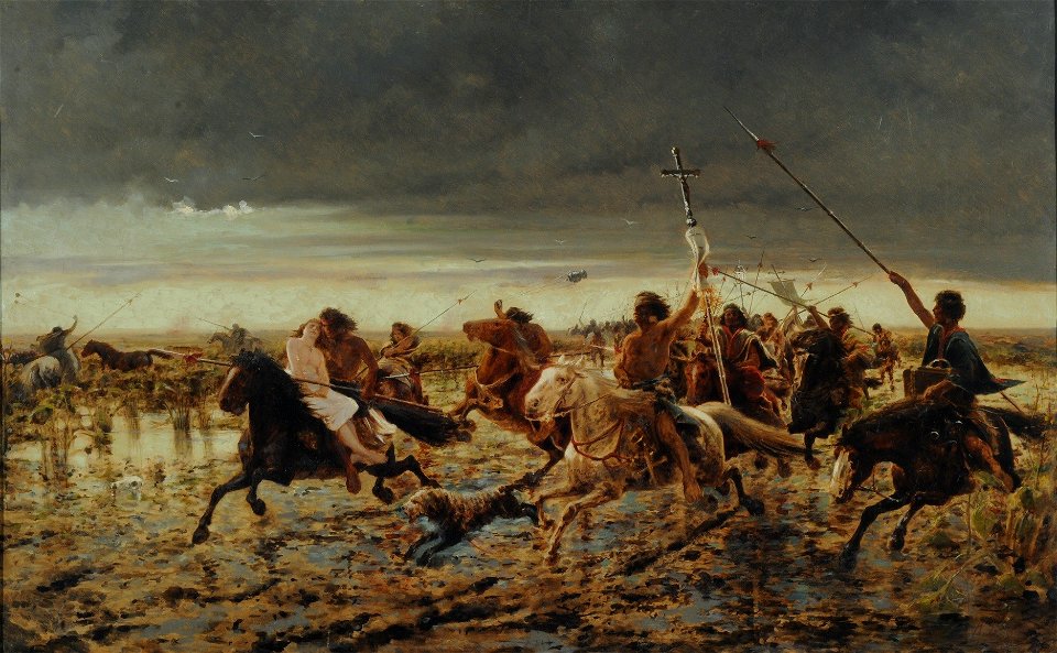 La vuelta del malón (boceto) - Ángel della Valle