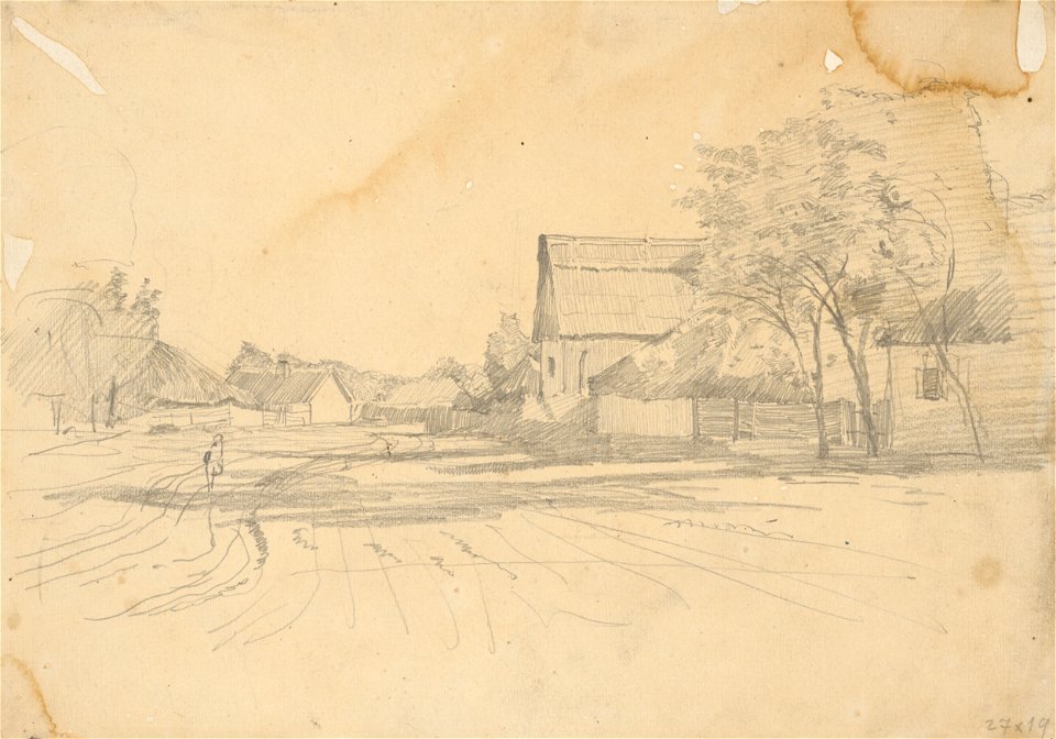 Ladislav Mednyánszky - In a Village - K 1077 - Slovak National Gallery
