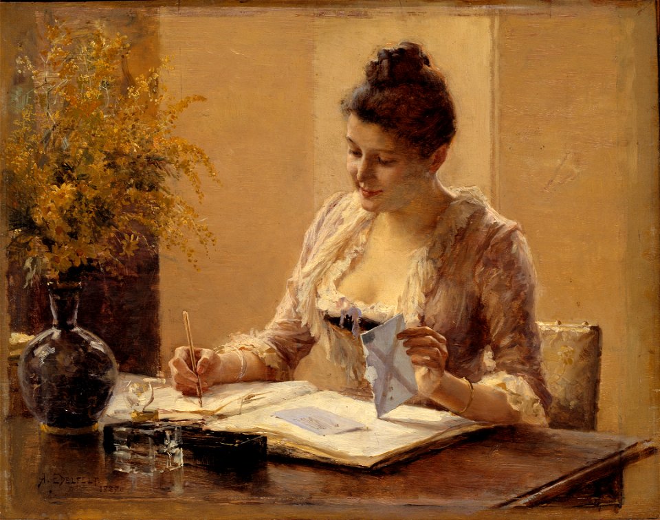 Lady Writing a Letter (Albert Edelfelt) - Nationalmuseum - 19713