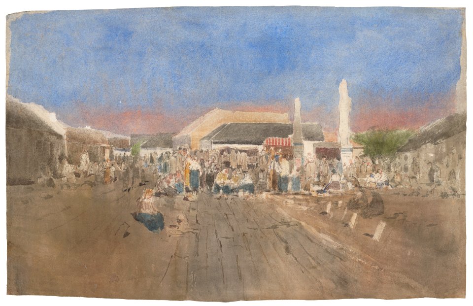 Ladislav Mednyánszky - Market in Szolnok - K 4657 - Slovak National Gallery