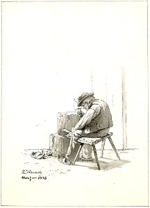 Ladislav Benesch - Izdelovanje lesenih cokel v Podkorenu