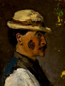Ladislav Mednyánszky - Mladý muž v bielom klobúku - O 6741 - Slovak National Gallery