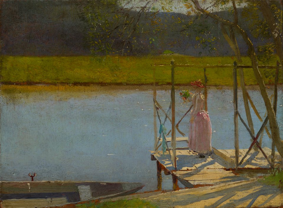 Ladislav Mednyánszky - Dáma pri člnkoch - O 6785 - Slovak National Gallery
