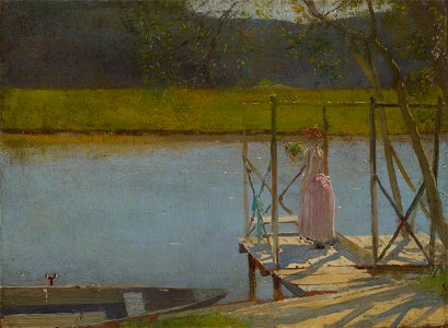 Ladislav Mednyánszky - Dáma pri člnkoch - O 6785 - Slovak National Gallery