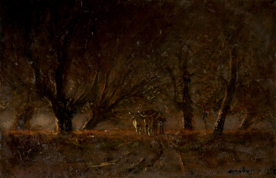 Ladislav Mednyánszky - Nočná krajina s volským záprahom - O 4963 - Slovak National Gallery