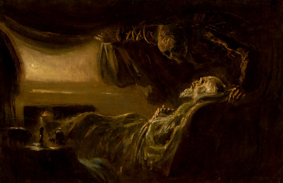 Ladislav Mednyánszky - Old Man's Death. Death of the Painter's Father - O 3135 - Slovak National Gallery