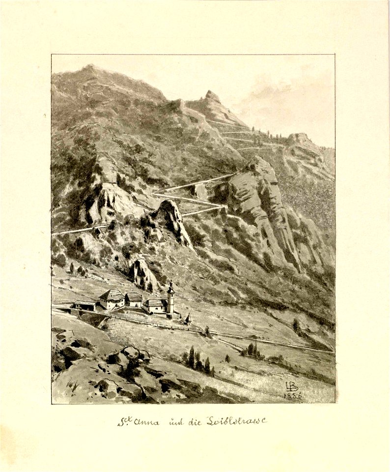 Ladislav Benesch - Pogled na sv. Ano in ljubeljske serpentine
