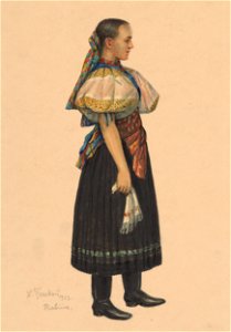 Ladislav Treskoň - Study of a Woman from Habina - K 1018 - Slovak National Gallery