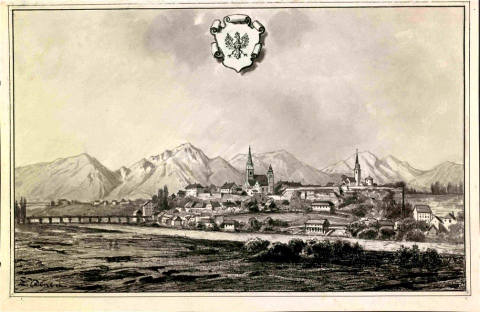 Ladislav Benesch - Kranj, zgoraj grb Kranjske