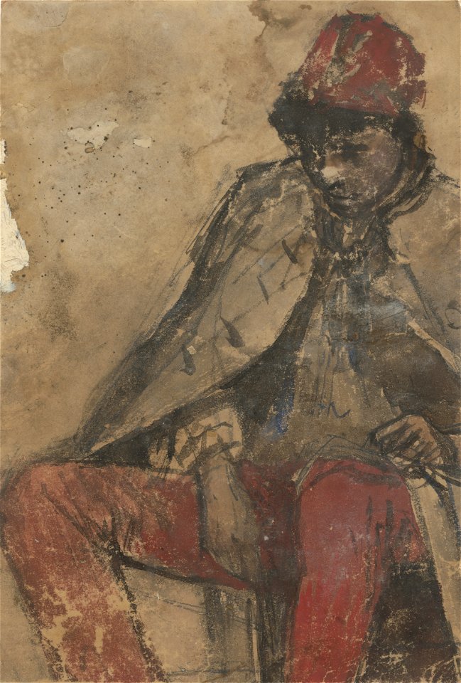 Ladislav Mednyánszky - Sediaci cigáň - K 11069-a-b - Slovak National Gallery