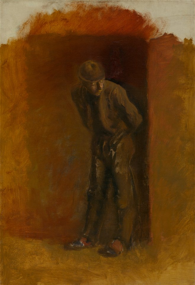 Ladislav Mednyánszky - Figure of a Vagrant in Hat - O 4211 - Slovak National Gallery