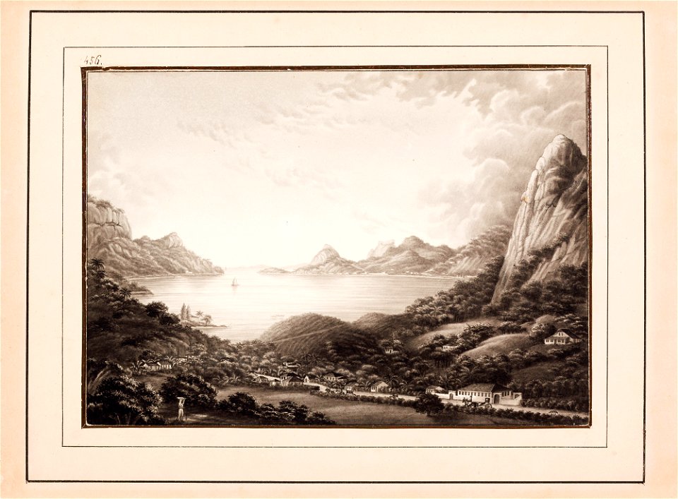Lagoa Rodrigo de Freitas com Morro do Corcovado. (Rio de Janeiro), da Coleção Brasiliana Iconográfica