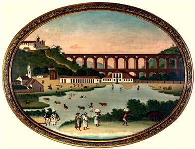Lagoa do Boqueirão e Aqueduto da Carioca, da coleção Museu Histórico Nacional