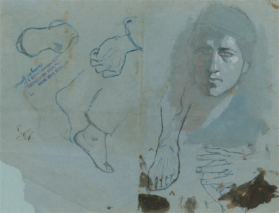 Ladislav Mednyánszky - Study of Heads, Hands and Feet - K 5160 - Slovak National Gallery