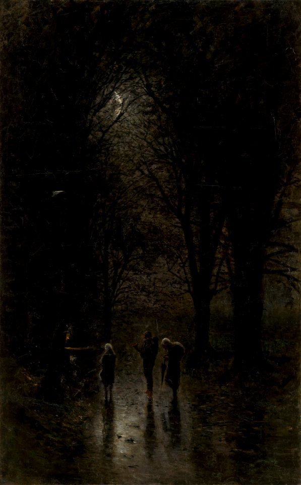 Ladislav Mednyánszky - Noční pútnici pri kríži - O 3857 - Slovak National Gallery