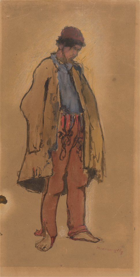 Ladislav Mednyánszky - Study of a Standing Gypsy - K 17 - Slovak National Gallery