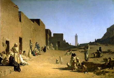 Laghouat in the Algerian Sahara (1879). Free illustration for personal and commercial use.