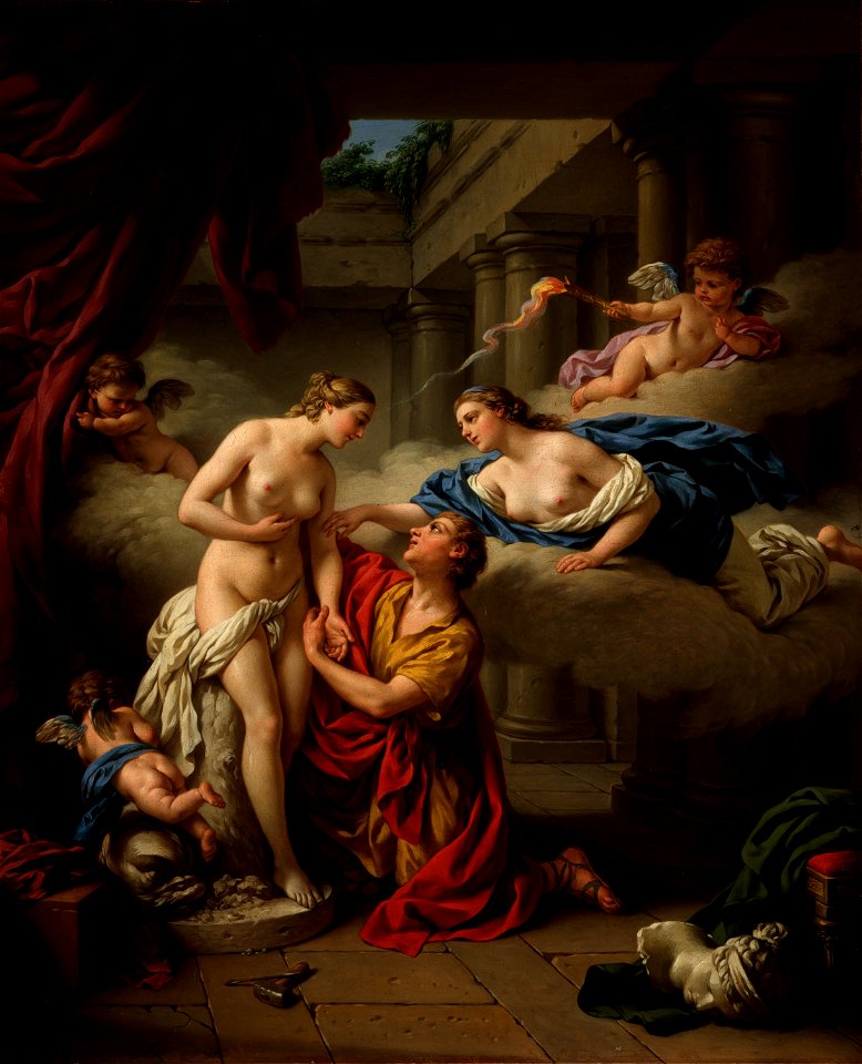 Louis Lagrenée the Elder - vanhempi - den äldre (1725−1805)- Pygmalion and his Statue - Pygmalion ja hänen veistoksensa - Pygmalion med sin staty (29178833140)